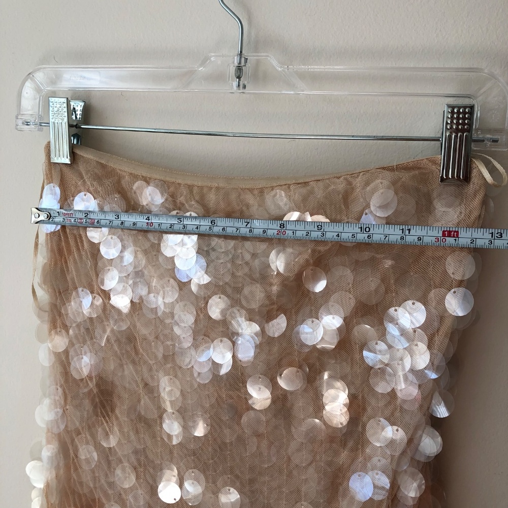 Vintage ZARA - Nude Pink Sequins Strapless Formal - Size Medium - STUNNING - Picture 8 of 11